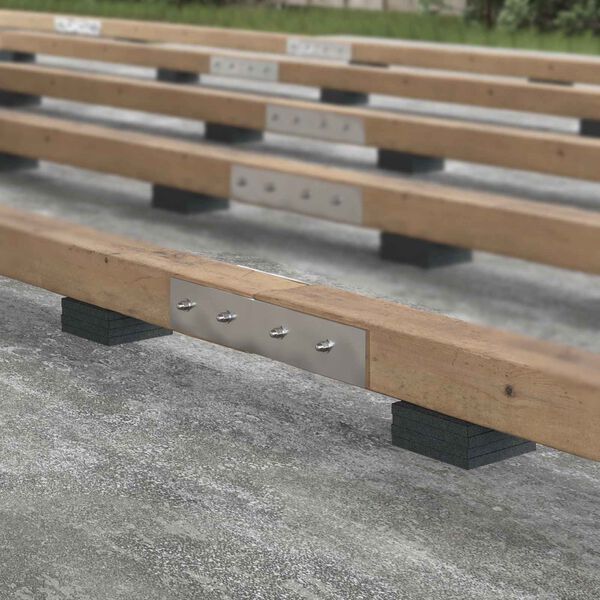 vidaXL G&uacute;mm&iacute;grj&oacute;t palla pad Svart 9 x 9 x 1 cm G&uacute;mm&iacute;