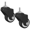 vidaXL Sn&uacute;ningshj&oacute;l 2 pcs Svartur 40,4 x 40,4 x 19,7 mm J&aacute;rn og nylon