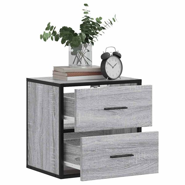 vidaXL vegghengdir n&aacute;ttbor&eth;ssk&aacute;par 2 stk Grey Sonoma 40x31x39,5 cm