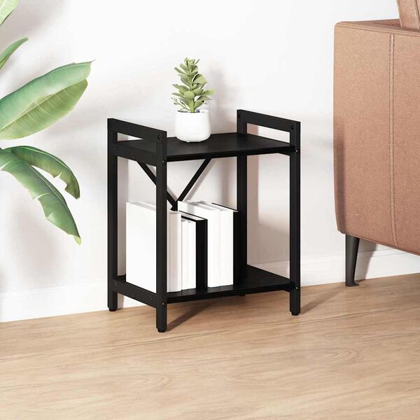 vidaXL Hilla Svartur Eik 40 x 30 x 50 cm Samsettur vi&eth;ur