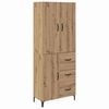 vidaXL H&aacute;bor&eth; Vegghengt Artisan Eik 69,5 x 34 x 180 cm Samsettur vi&eth;ur