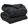 vidaXL Vetrar s&aelig;ng Svartur 155 x 220 cm Sat&iacute;n og microfiber