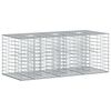 vidaXL Gabion h&aelig;kka&eth; r&uacute;m Silfur