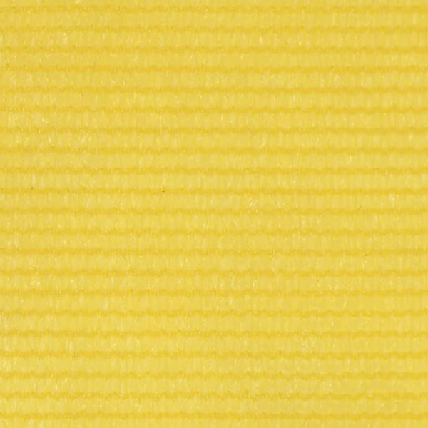 vidaXL Svalaskjólveggur Gulur 75x600 cm HDPE