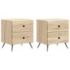 vidaXL Noat&ouml;flu sk&aacute;pur 2 pcs Sonoma eikarlitur 43 x 34,5 x 47,5 cm