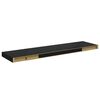 vidaXL Vegghengd Hilla H&aacute;glans Sv&ouml;rt 90x23,5x3,8 cm MDF
