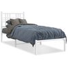vidaXL R&uacute;mgrind &uacute;r M&aacute;lmi &aacute;n D&yacute;nu me&eth; H&ouml;f&eth;agafli Sv&ouml;rt 180x200 cm