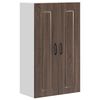 vidaXL Eldh&uacute;s sk&aacute;pur Kalmar Br&uacute;nn eik 60 x 31 x 100 cm Samsettur vi&eth;ur