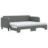vidaXL Svefns&oacute;fi me&eth; Hj&oacute;lapl&ouml;tu og D&yacute;num D&ouml;kkgr&aacute;r 80x200 cm Efni