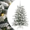vidaXL Gervi hengdu j&oacute;latr&eacute; Me&eth; LED r&aelig;ma lj&oacute;sum Hv&iacute;tt 120 cm PE og PVC