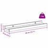 vidaXL Vegghylla me&eth; hillu 2 pcs Rau&eth;ur 40 x 9 x 3 cm Samsettur vi&eth;ur