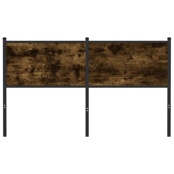 vidaXL H&ouml;f&eth;agafl Reykt&oacute;na Eikarlitur 150 cm Samsettur Vi&eth;ur og St&aacute;l