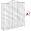 vidaXL Bogadreginn Grj&oacute;tkassi 7 stk. 200x50x200/220 cm Sinkh&uacute;&eth;a&eth; J&aacute;rn