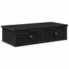 vidaXL vegghilla me&eth; sk&uacute;ffum Svart 60x28x15 cm Hanna&eth; vi&eth;ur