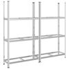 vidaXL 3ja laga dekkjahillur 2 stk Silfur 110x40x200 cm St&aacute;l