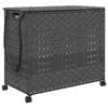 vidaXL &thorn;vottakarfa me&eth; Hj&oacute;lum Gr&aacute;r 66x35x60 cm Rattan
