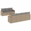 vidaXL 8 Hluta Gar&eth;s&oacute;fasett me&eth; Sessum Drappa&eth; P&oacute;l&yacute;rattan