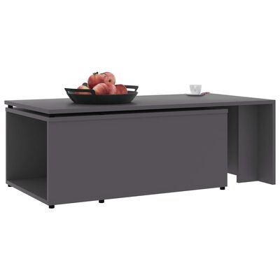 801339 vidaXL Coffee Table Grey 150x50x35 cm Chipboard
