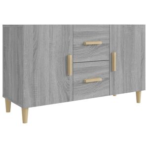 vidaXL Skenkur Gr&aacute;r Sonoma Eik 100x36x60 cm Samsettur Vi&eth;ur