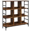 vidaXL Skenkur Reyklitu&eth; Eik 102x32x103,5 cm Samsettur Vi&eth;ur