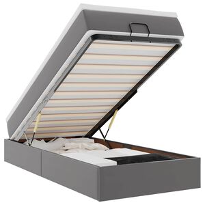 vidaXL Ottoman R&uacute;m me&eth; D&yacute;nu Gr&aacute;tt 80x200cm Gervile&eth;ur