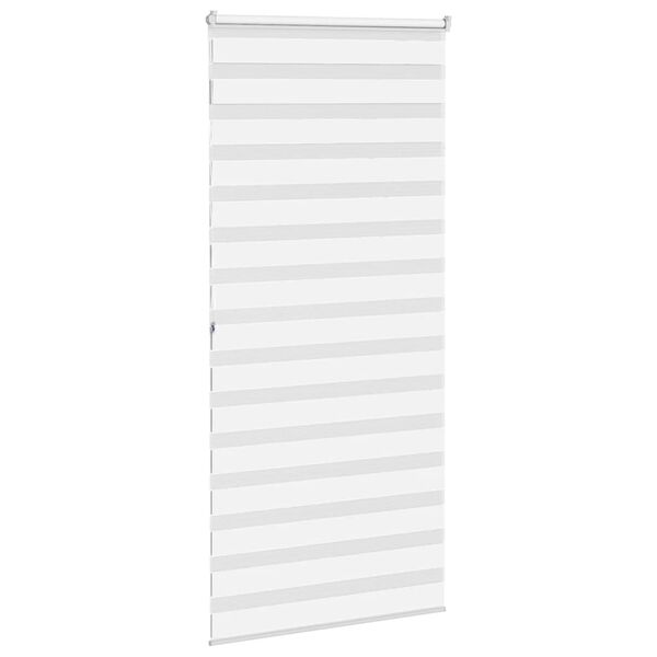 vidaXL Zebra Gard&iacute;na Hv&iacute;tt 95x200 cm Efni Breidd 90,9 cm P&oacute;l&yacute;ester