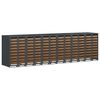 vidaXL R&uacute;llusk&aacute;pur fyrir 3 ruslatunnur Antras&iacute;t 340 x 77.5 x 115.5 cm