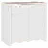 vidaXL Vi&eth;beinteyfla Drammen Hv&iacute;tt 79 x 43 x 75.5 cm Gegnheil fura
