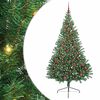 vidaXL Gervi fyrirfram l&yacute;stum j&oacute;latr&eacute; me&eth; 300 LED Gr&aelig;nn 210 cm PVC