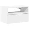 vidaXL Vegghengdur n&aacute;ttbor&eth;ssk&aacute;pur Hv&iacute;tur 45x26x28,5 cm