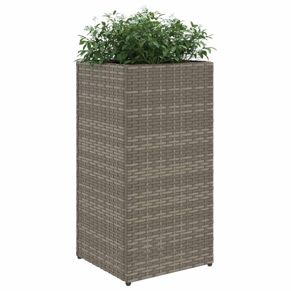 vidaXL Gr&oacute;&eth;urker Gr&aacute;tt 2 stk 30x30x60 cm P&oacute;l&yacute;rattan