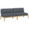 vidaXL S&oacute;fasett me&eth; p&uacute;&eth;i Antras&iacute;t 240 x 92 x 69 cm Hrein akas&iacute;utr&eacute;