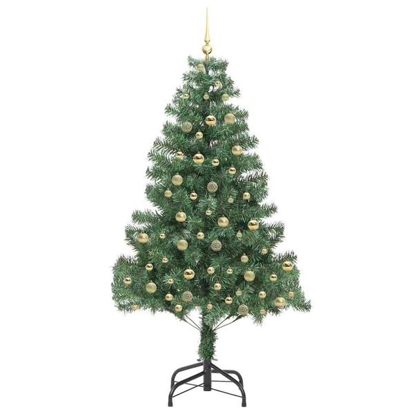 vidaXL J&oacute;latr&eacute; me&eth; 300 LED me&eth; standi Gr&aelig;nn 210 cm PVC
