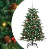 vidaXL Gervi j&oacute;latr&eacute; me&eth; 150 LED Gr&aelig;nn 150 cm PVC, Metall og Plastefni