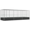 vidaXL St&oacute;rt Fuglab&uacute;r me&eth; Framlengingu Silfurlita&eth; 625x207x212 cm St&aacute;l