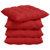 vidaXL Setjp&uacute;&eth;ar 4 pcs Rau&eth;ur 40 x 40 x 6 cm d&uacute;kur
