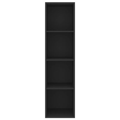 805490 vidaXL Wall-mounted TV Cabinet Black 37x37x142,5 cm Chipboard