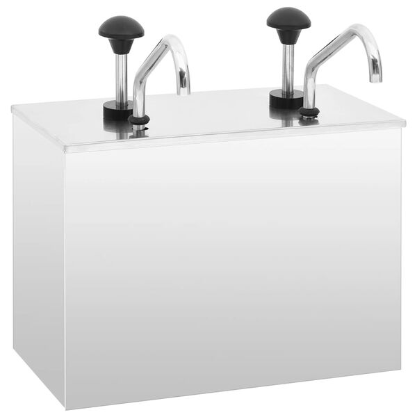 vidaXL Tveggja H&oacute;lfa S&oacute;suskammtari Ry&eth;fr&iacute;tt St&aacute;l 2x3,5 l