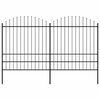 vidaXL Gar&eth;gir&eth;ing me&eth; spj&oacute;ttoppi &uacute;r st&aacute;li 359x200 cm sv&ouml;rt