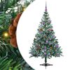 vidaXL Gervi j&oacute;latr&eacute; me&eth; 150 LED me&eth; standi Gr&aelig;nn 150 cm PVC og St&aacute;l