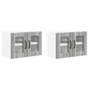 vidaXL Eldh&uacute;s sk&aacute;pur Lucca 2 pcs Gr&aacute;r Sonoma eikarlitur