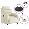 vidaXL Electric Recliner Chair Cream gervi le&eth;ur