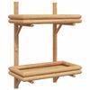 vidaXL Vegghylla me&eth; hillu Vegghengt Br&uacute;nn 39 x 26 x 60 cm bamboo