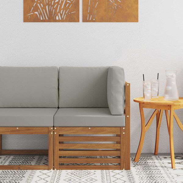 vidaXL &Uacute;ti Hornsofa Hrein akas&iacute;utr&eacute; N&aacute;tt&uacute;rulegur