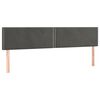 vidaXL H&ouml;fu&eth;gaflar D&ouml;kkgr&aacute;tt 160x5x78/88 cm Flauel