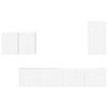vidaXL Sj&oacute;nvarpsveggskap set Vegghengt 4 pcs Hv&iacute;tt Samsettur vi&eth;ur