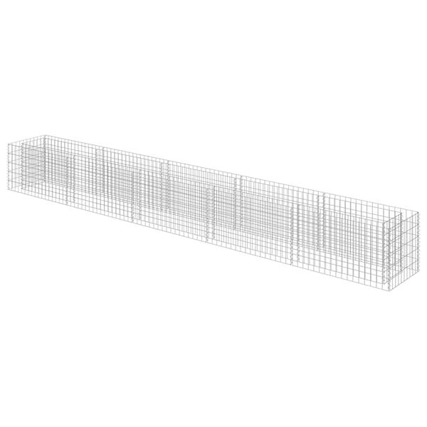 vidaXL Gabion Steinakassi Upph&aelig;kka&eth; Bl&oacute;maker S&iacute;nkh&uacute;&eth;a&eth; st&aacute;l450x50x50cm