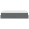 vidaXL Ottoman rúm með dýnu Dökkgrá 120x200 cm Efni