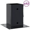 vidaXL St&ouml;&eth;ubotnar Ferkanta&eth;ir 12stk Antras&iacute;t 81x81 mm Duftlakka&eth; St&aacute;l