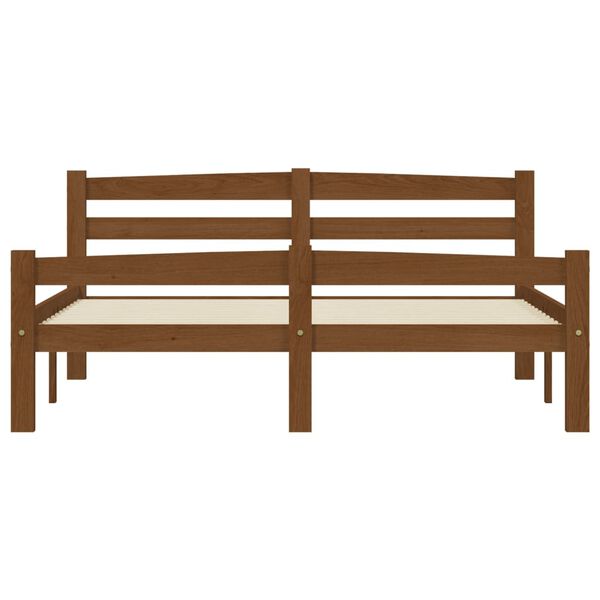 vidaXL R&uacute;mgrind Hunangsbr&uacute;n Gegnheil Fura 120x200 cm